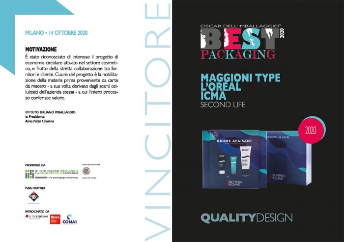 Vincitore Best Packaging Maggioni Type